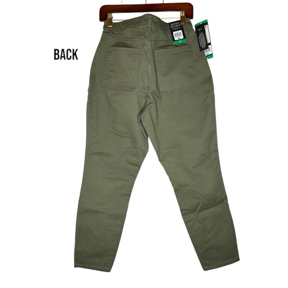 NWT Banana Republic Olive Green High Rise Straight Leg Twill Pants- Size 12 - Picture 3 of 7